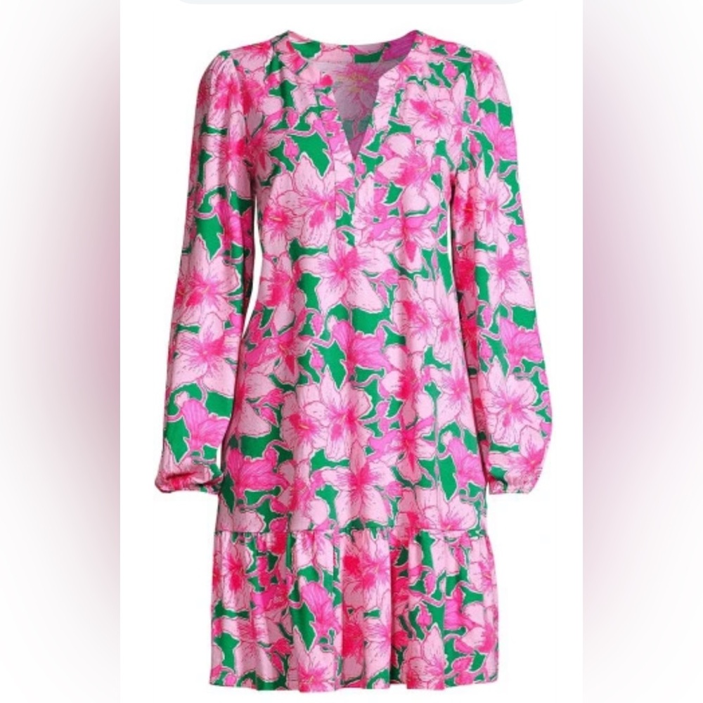 Lilly Pulitzer Pink and Green Long Sleeve Sundress
